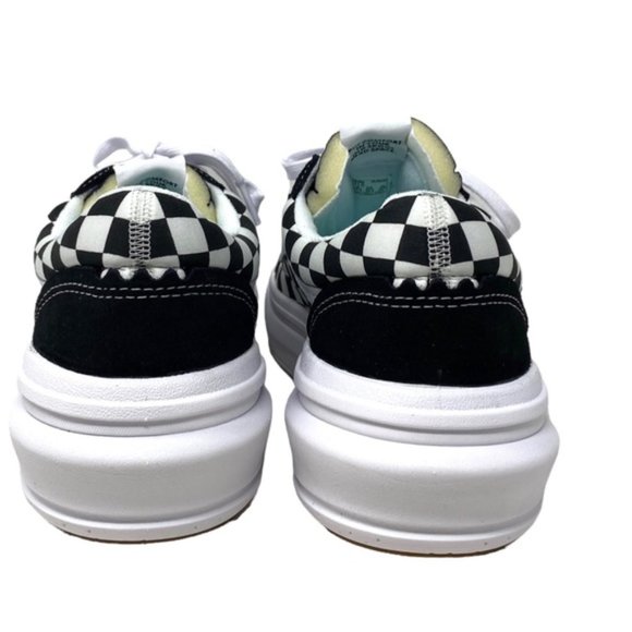 VANS Old Skool Overt CC Shoe Platform Check Black Canvas Suede Men's VN0A7Q5E95Y - Picture 6 of 10